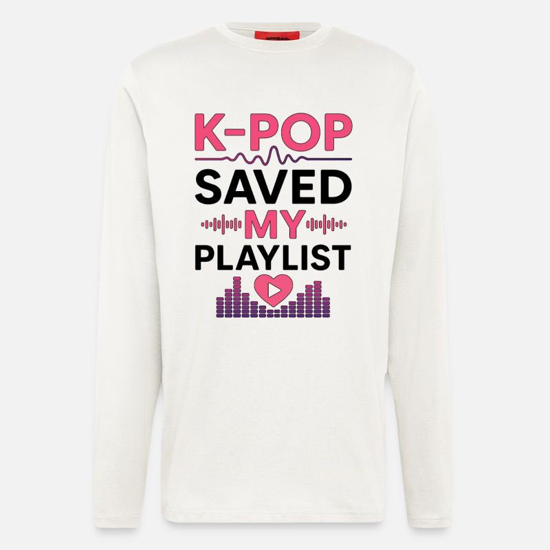 K-Pop Saved My Playlist - Langarmshirt - made by SPREAD - OFF WHITE