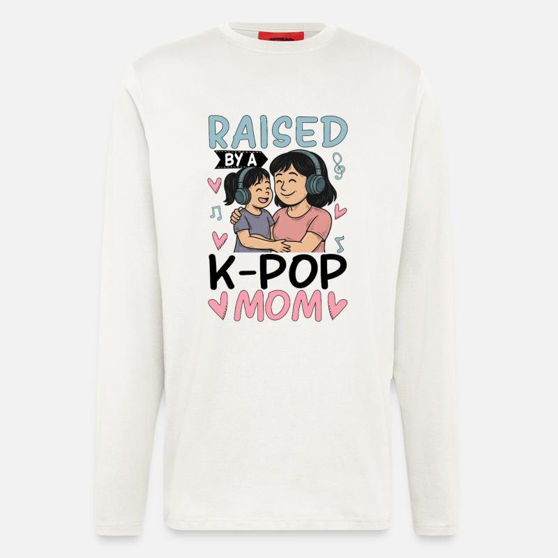 Raised By A K-Pop Mom - Langarmshirt - made by SPREAD - OFF WHITE