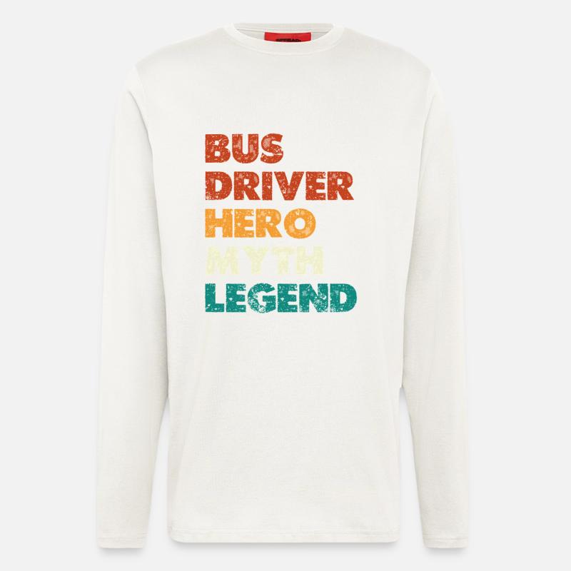 Busfahrer Held Mythos Legende - Langarmshirt - made by SPREAD  - OFF WHITE