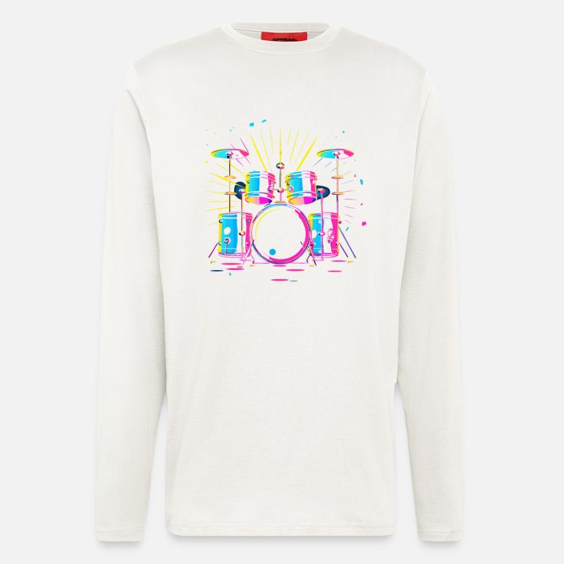 percussion - Longsleeve - made by SPREAD  - OFF WHITE