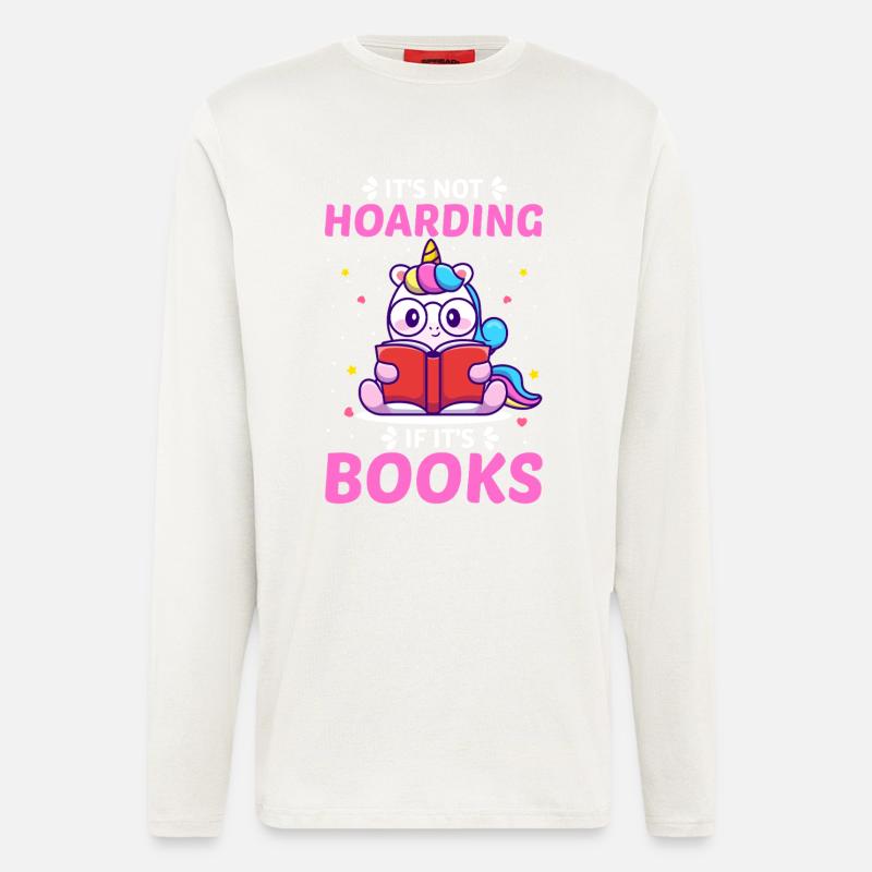 Lesen Bücher Einhorn - Langarmshirt - made by SPREAD  - OFF WHITE