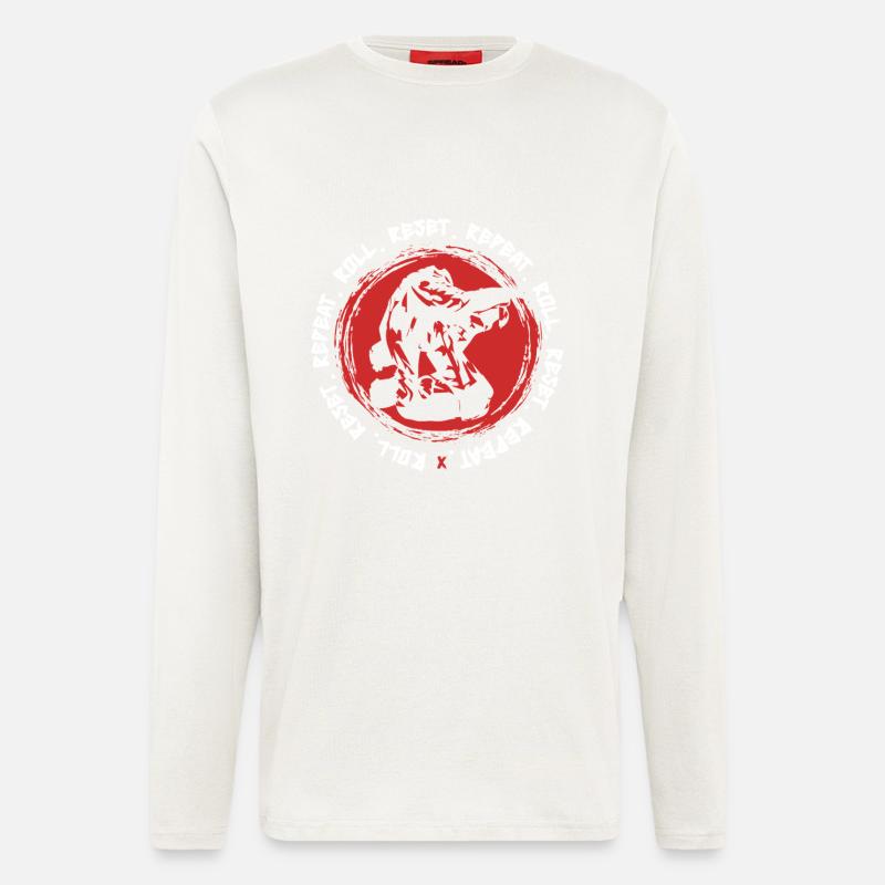 Judo Martial Arts Roll Reset Repeat - Longsleeve - made by SPREAD  - OFF WHITE