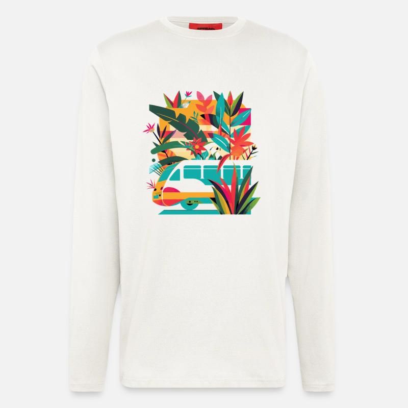 Eisenbahn Comic - Langarmshirt - made by SPREAD  - OFF WHITE