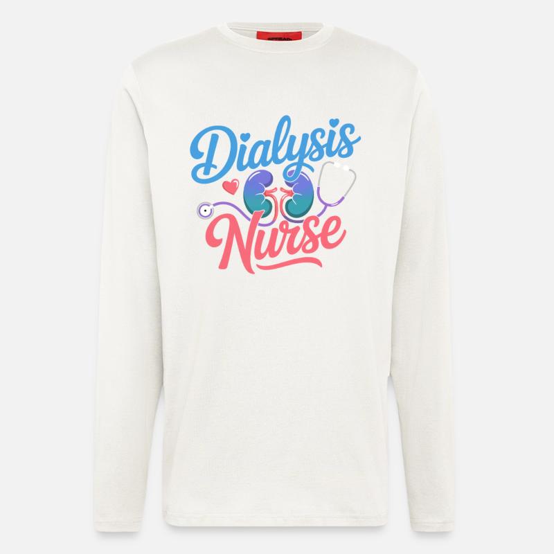 Dialyse Pflegekraft Design - Langarmshirt - made by SPREAD  - OFF WHITE