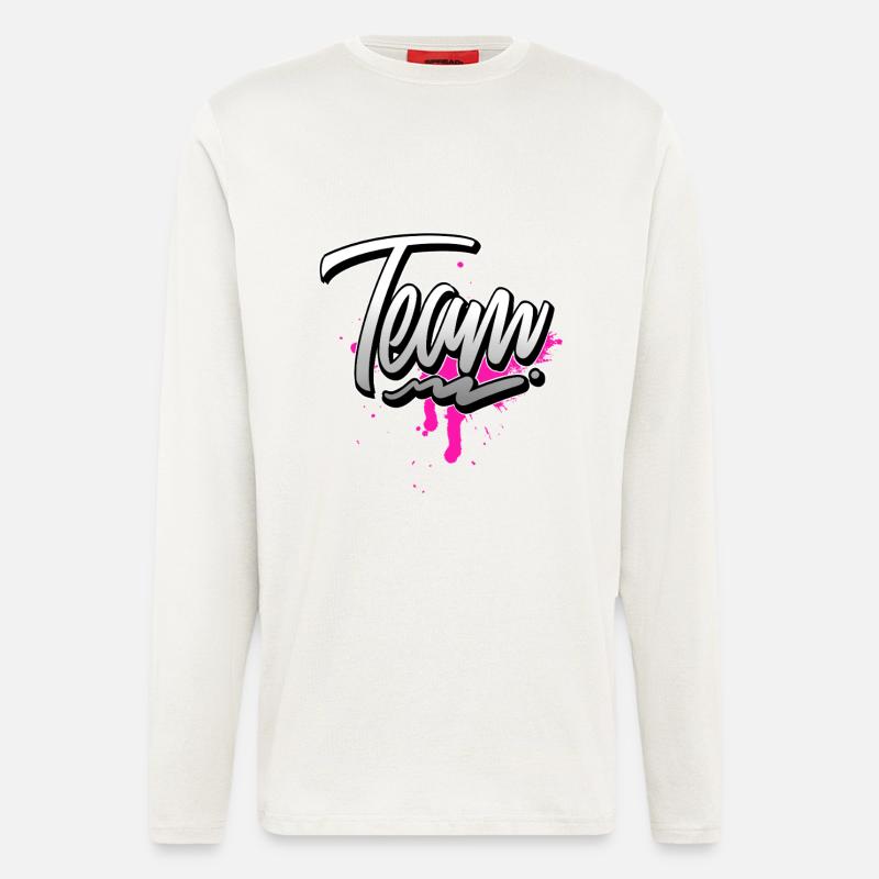 Team Rosa - Langarmshirt - made by SPREAD  - OFF WHITE