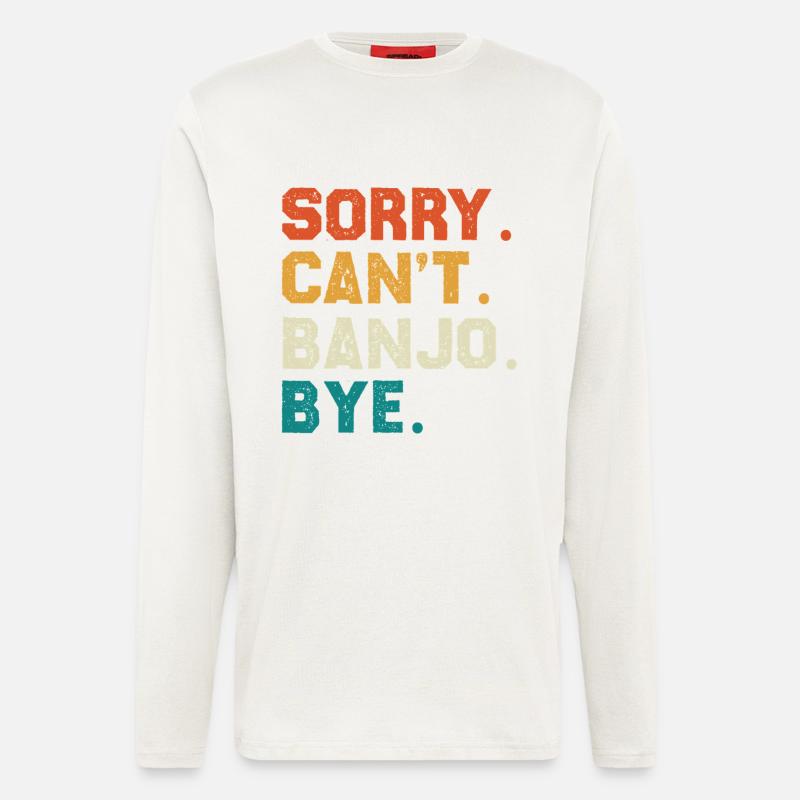Sorry Can't Banjo Bye - Langarmshirt - made by SPREAD  - OFF WHITE