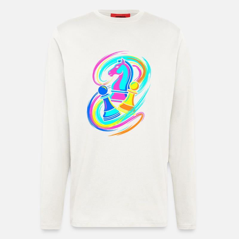 Schach - Langarmshirt - made by SPREAD  - OFF WHITE