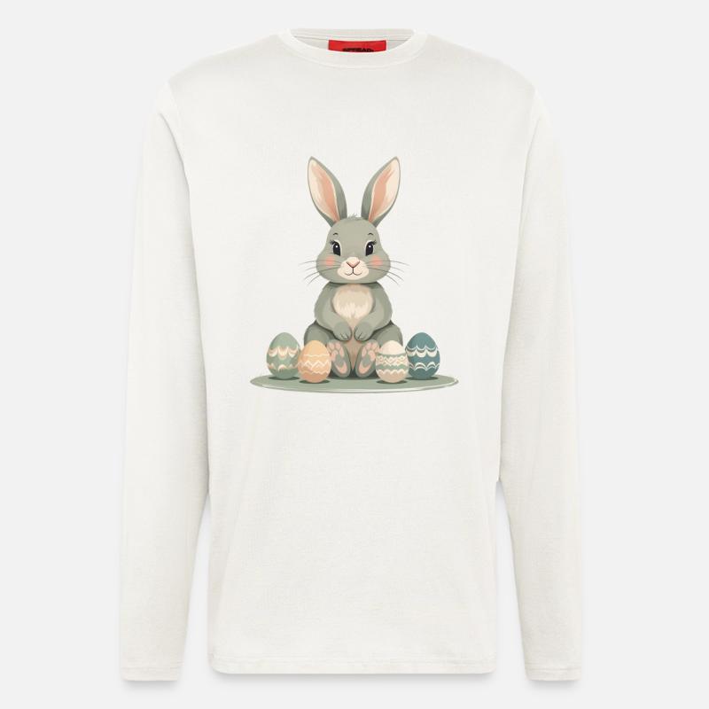 Pastel Bunny Easter Eggs - Longsleeve - made by SPREAD  - OFF WHITE