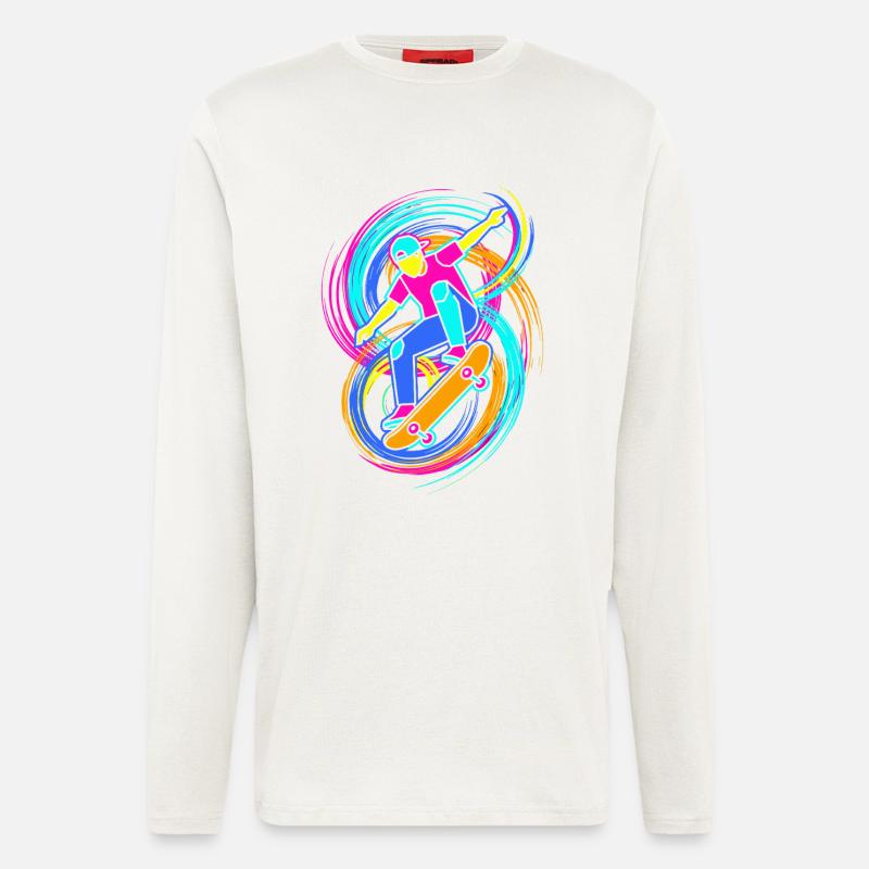 Skateboarders - Longsleeve - made by SPREAD  - OFF WHITE