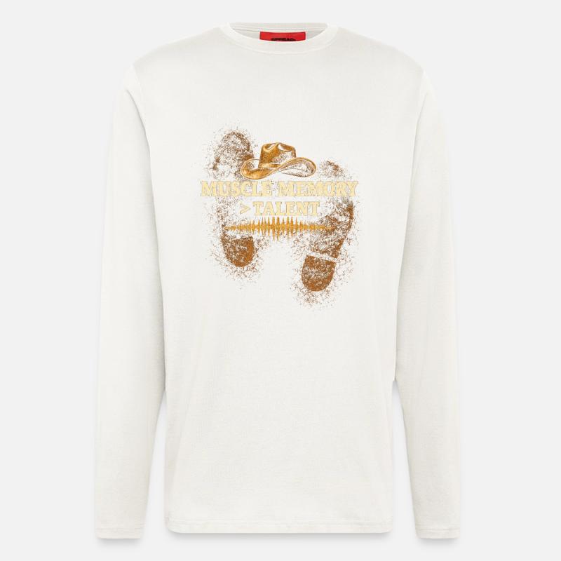 Line Dance Line Dancer - Langarmshirt - made by SPREAD  - OFF WHITE