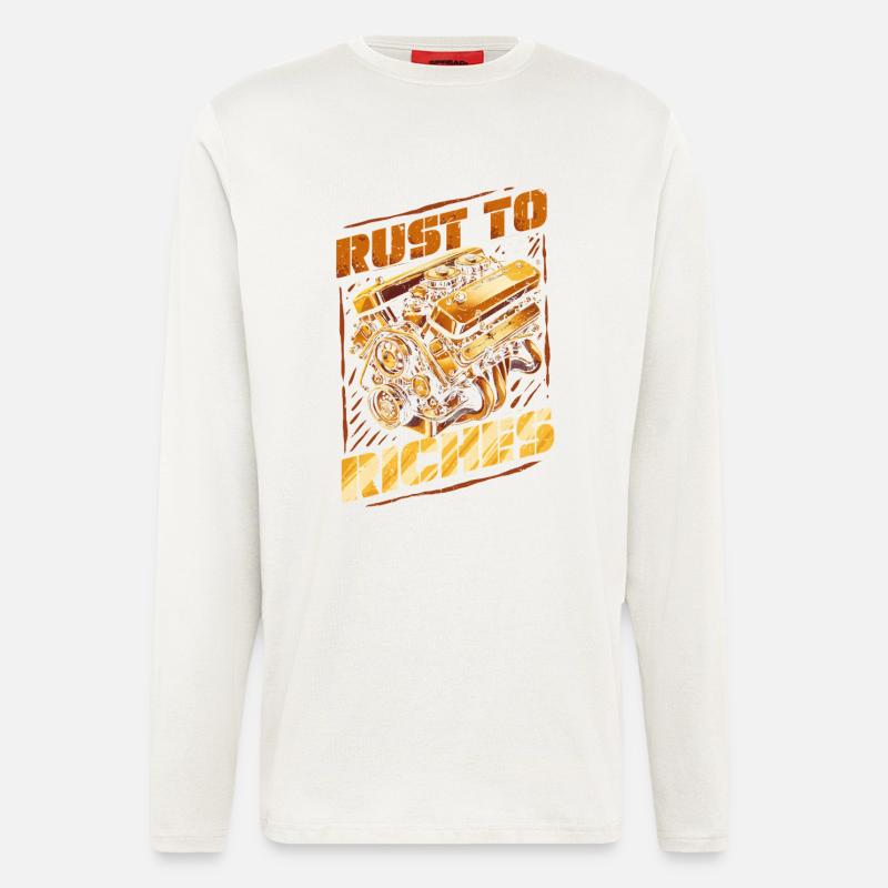 Auto Restauration Rust To Riches - Langarmshirt - made by SPREAD  - OFF WHITE
