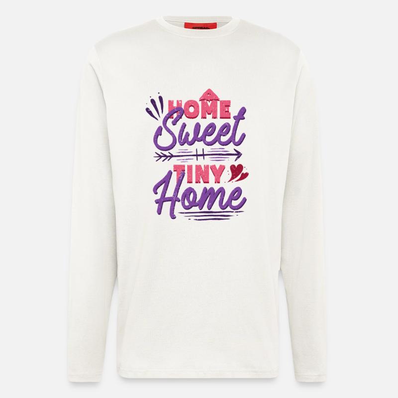 Tiny House Doux Tiny Home - Manches longues bio décontracté fabriqué en UE - OFF WHITE