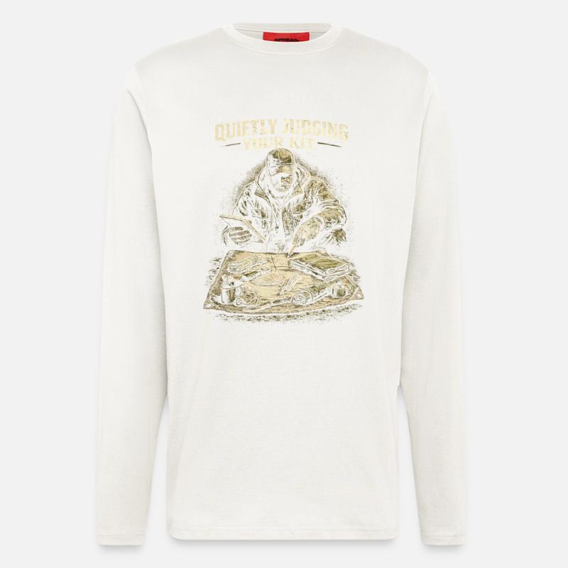 Prepper Überlebenskünstler Judging Your Kit - Langarmshirt - made by SPREAD - OFF WHITE