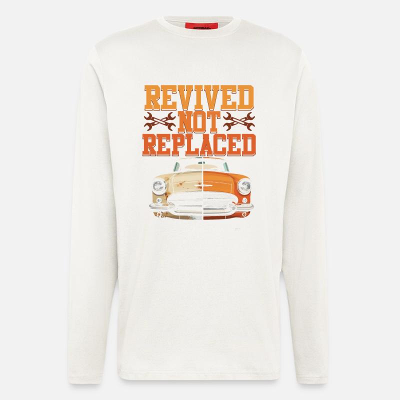Auto Restauration Revived Not Replaced - Langarmshirt - made by SPREAD  - OFF WHITE