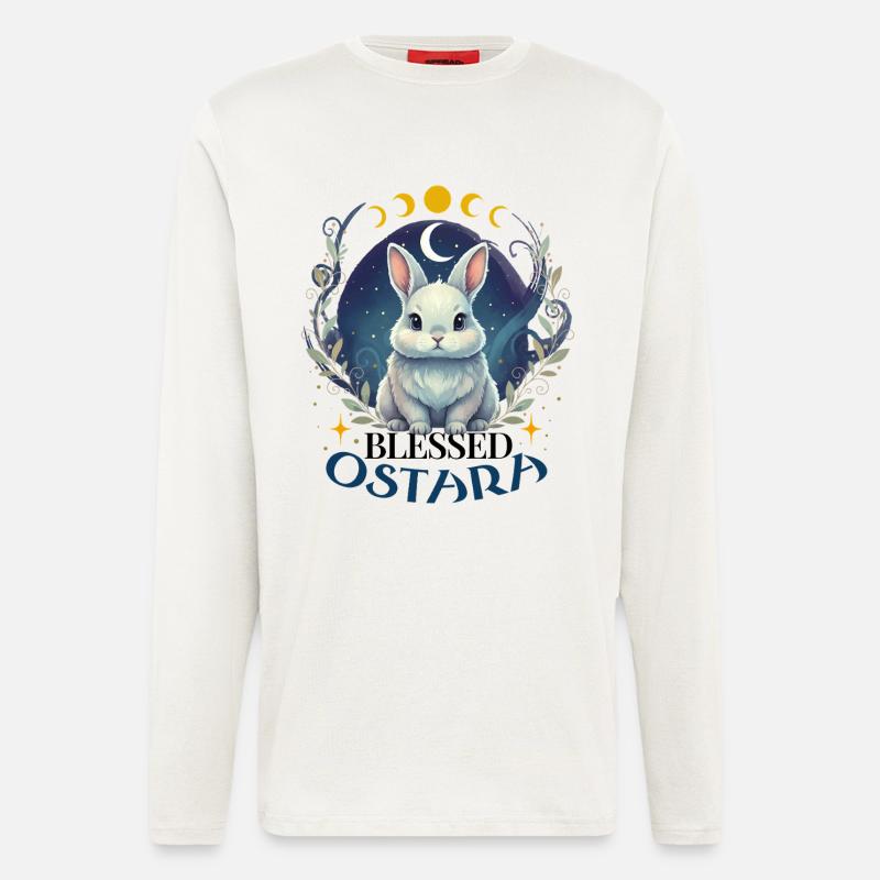 Happy Easter Ostara Rabbit Pagan - Longsleeve - made by SPREAD  - OFF WHITE