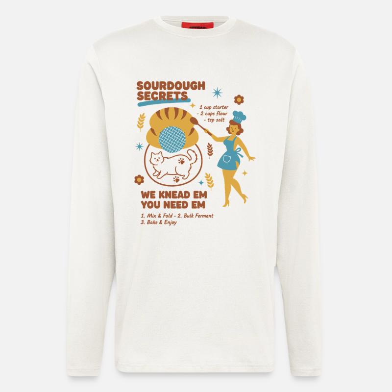 Sourdough Secrets Bread Baking Baker Sourdough - Longsleeve - made by SPREAD  - OFF WHITE