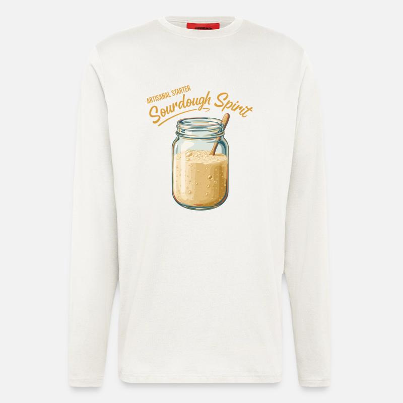 Sauerteig-Geisterbrot Backer Sauerteig - Langarmshirt - made by SPREAD  - OFF WHITE