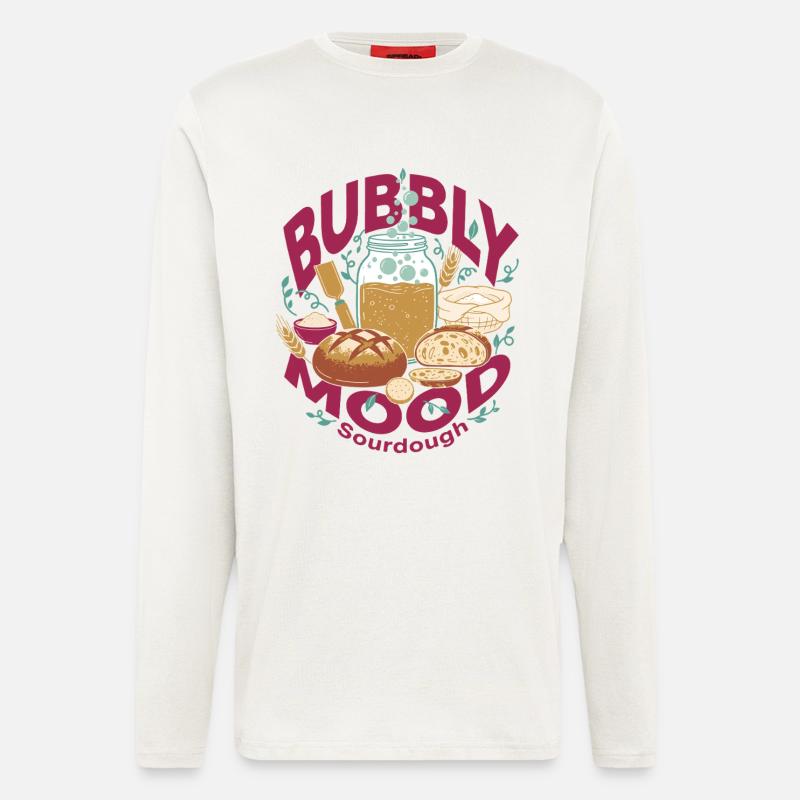Sourdough Bubbly Mood Bread Baking Baker - Longsleeve - made by SPREAD  - OFF WHITE