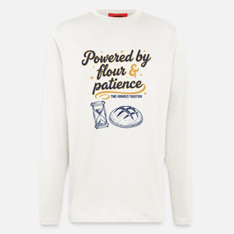 Sauerteigbrot Backbäcker Sauerteigstarter - Langarmshirt - made by SPREAD  - OFF WHITE