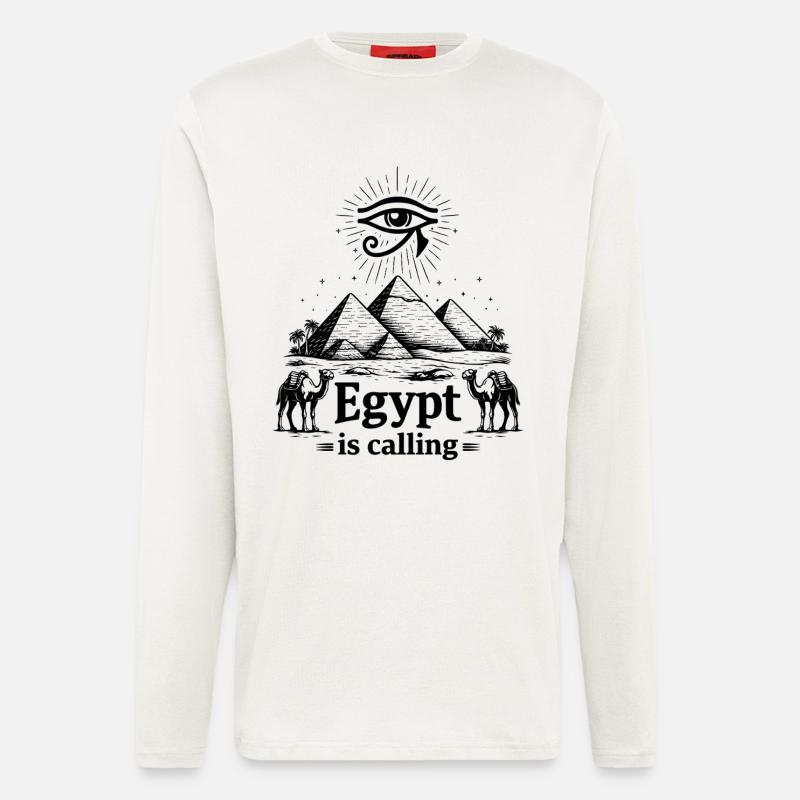 Egypt is calling Pharaoh Egypt Holidays - Longsleeve - made by SPREAD  - OFF WHITE