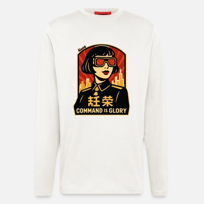 Command Is Glory Retro-Poster - Langarmshirt - made by SPREAD  - OFF WHITE