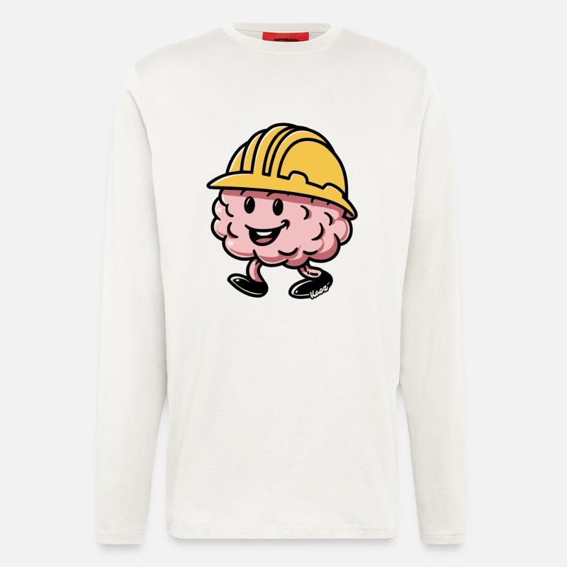 Brain Builder Hard Hat - Longsleeve - made by SPREAD  - OFF WHITE