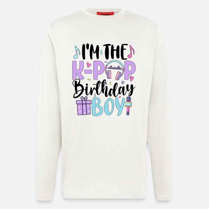 I'm The K Pop Birthday Boy - Langarmshirt - made by SPREAD  - OFF WHITE