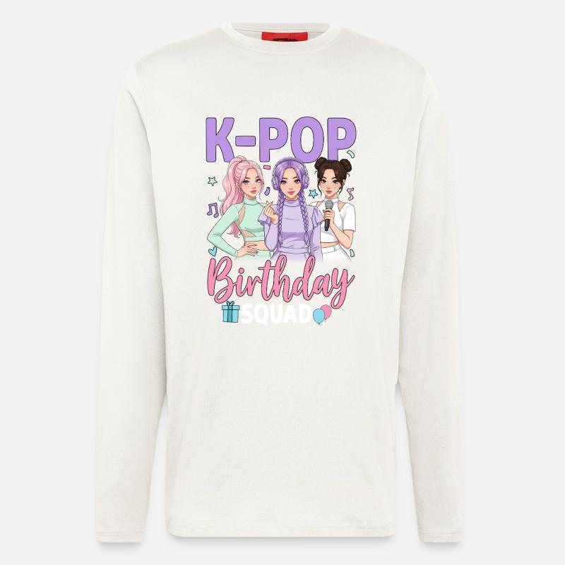 K Pop Birthday Squad - Langarmshirt - made by SPREAD  - OFF WHITE