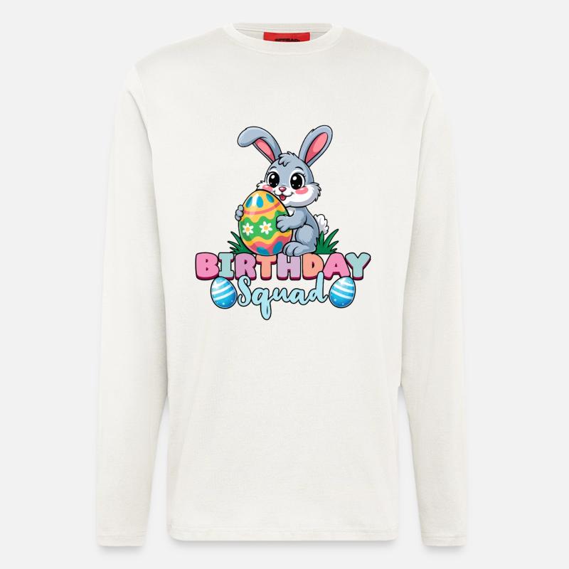 Birthday Squad Happy Easter Bunny Spring - Longsleeve - made by SPREAD  - OFF WHITE