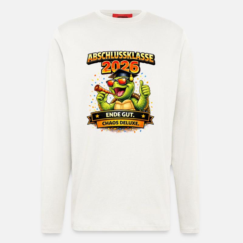 Abschlussklasse 2026 Schildkröte | Schulabgänger - Langarmshirt - made by SPREAD  - OFF WHITE
