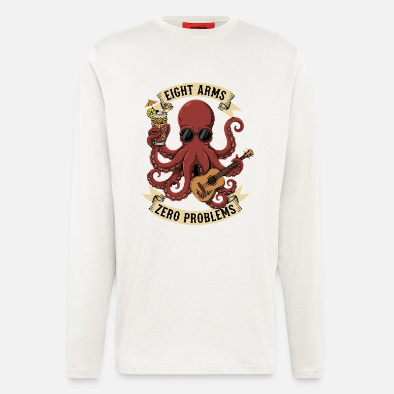 Eight Arms Zero Problems - Longsleeve - made by SPREAD  - OFF WHITE
