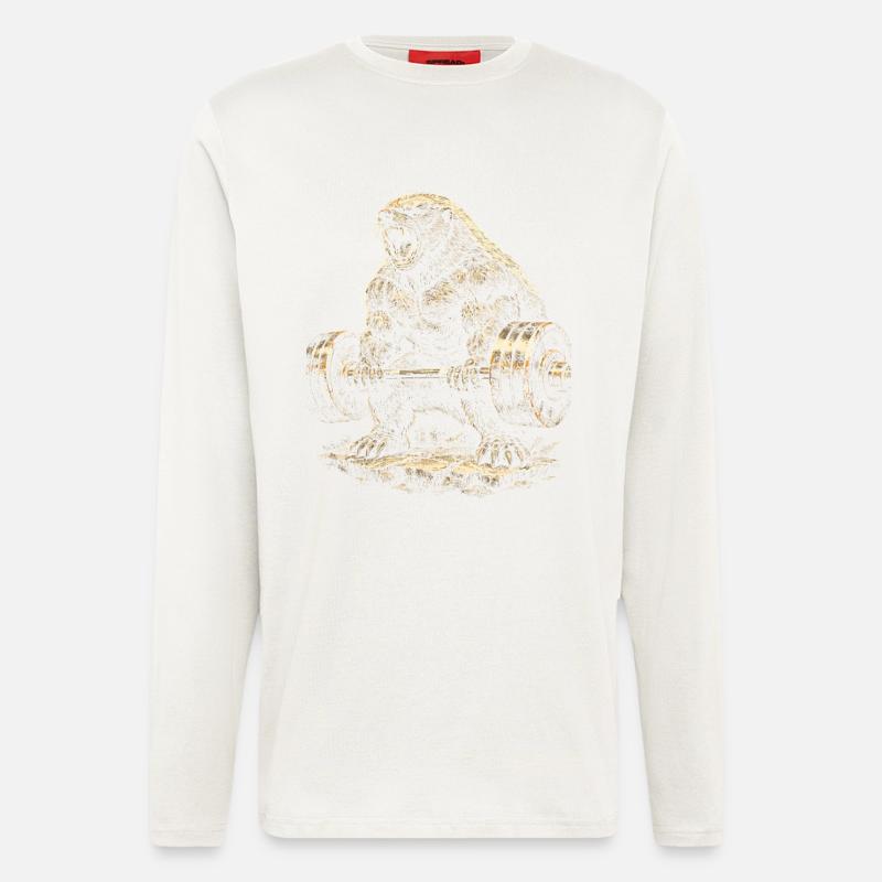 Honigdachs Honey Badger Tier - Langarmshirt - made by SPREAD  - OFF WHITE
