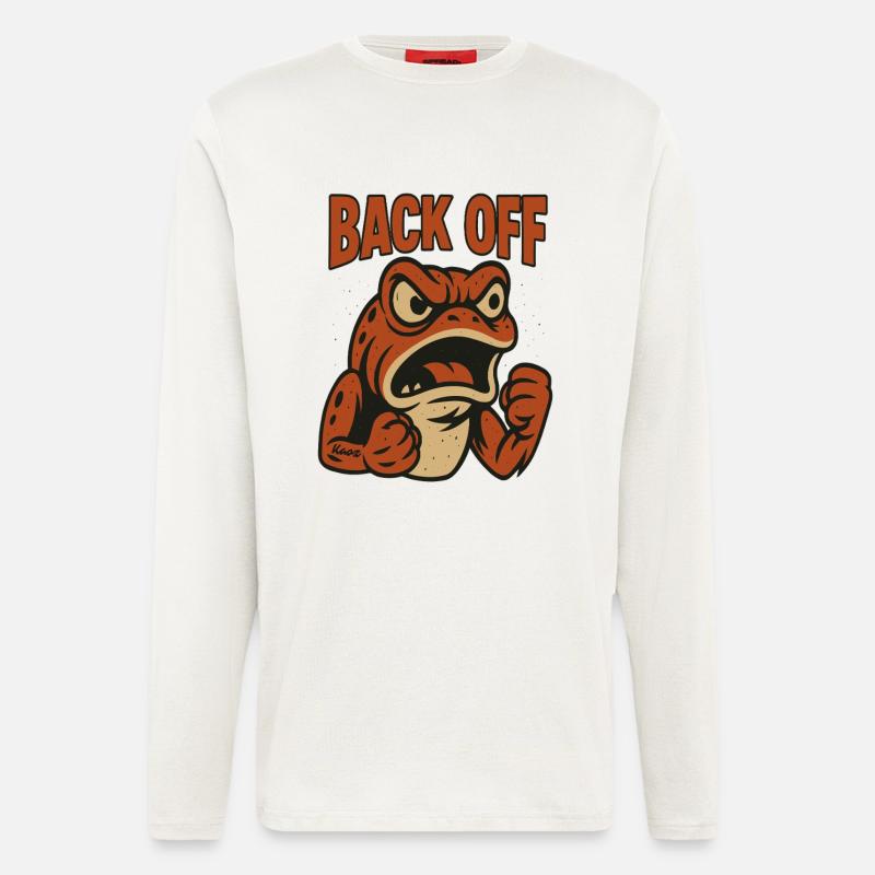 Back Off Angry Frog Patch - Longsleeve - made by SPREAD  - OFF WHITE