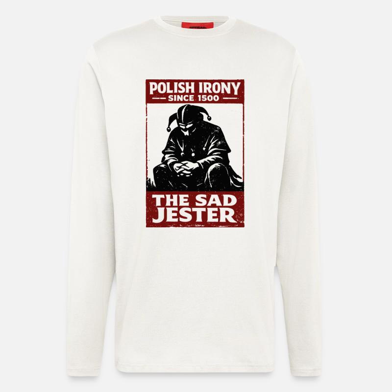 Polish Irony Stańczyk The Sad Jester - Longsleeve - made by SPREAD  - OFF WHITE