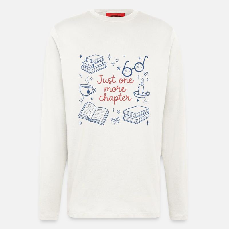 Nur noch ein Kapitel – Buchlesung - Langarmshirt - made by SPREAD - OFF WHITE