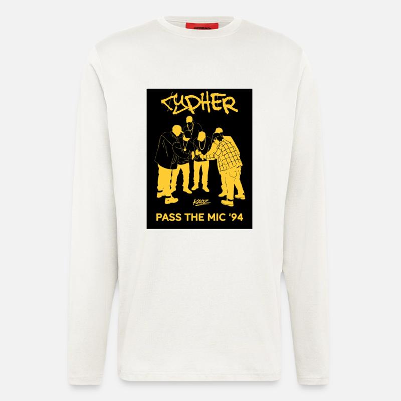 Pass the Mic ’94 – Circle - Langarmshirt - made by SPREAD - OFF WHITE