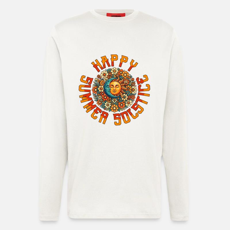 Litha Pagan Summer Solstice Midsummer Midsommar - Longsleeve - made by SPREAD  - OFF WHITE