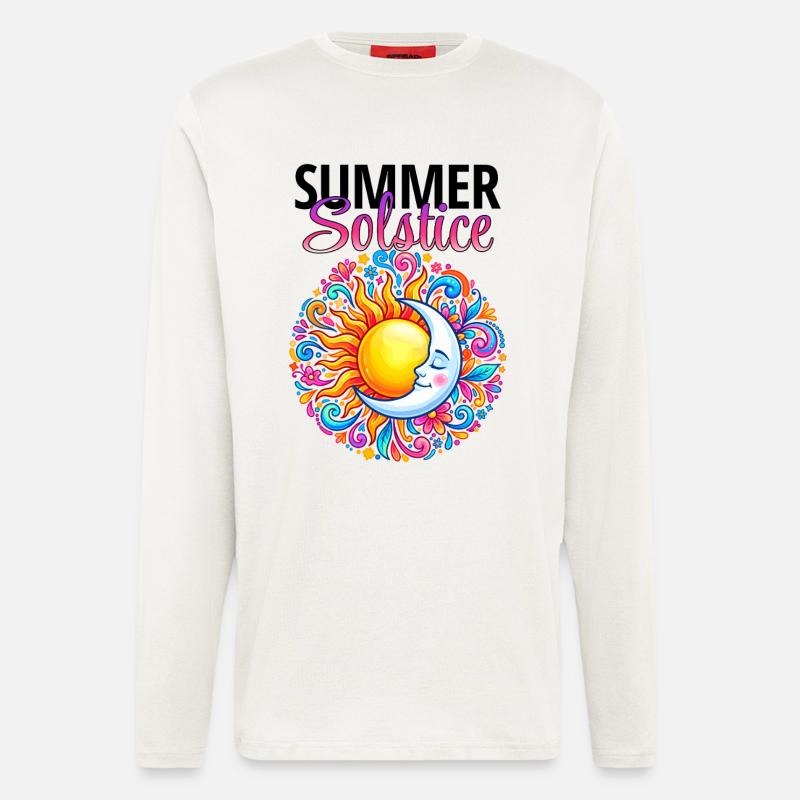 Litha Pagan Summer Solstice Midsummer Midsommar - Longsleeve - made by SPREAD  - OFF WHITE