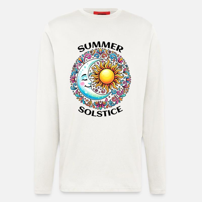 Litha Pagan Summer Solstice Midsummer Midsommar - Longsleeve - made by SPREAD  - OFF WHITE