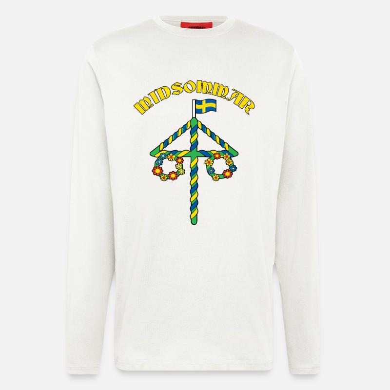 Litha Pagan: Sommersonnenwende, Mittsommer, Mittsommer, Mittsommer. - Langarmshirt - made by SPREAD  - OFF WHITE