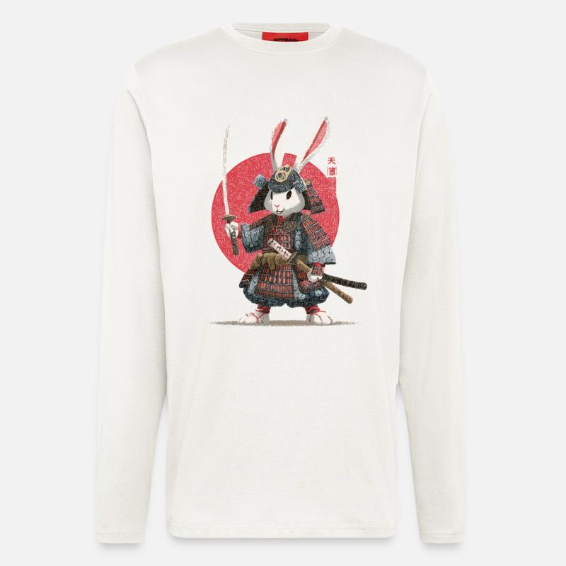 Bunny Samurai in Armor - Longsleeve - made by SPREAD  - OFF WHITE