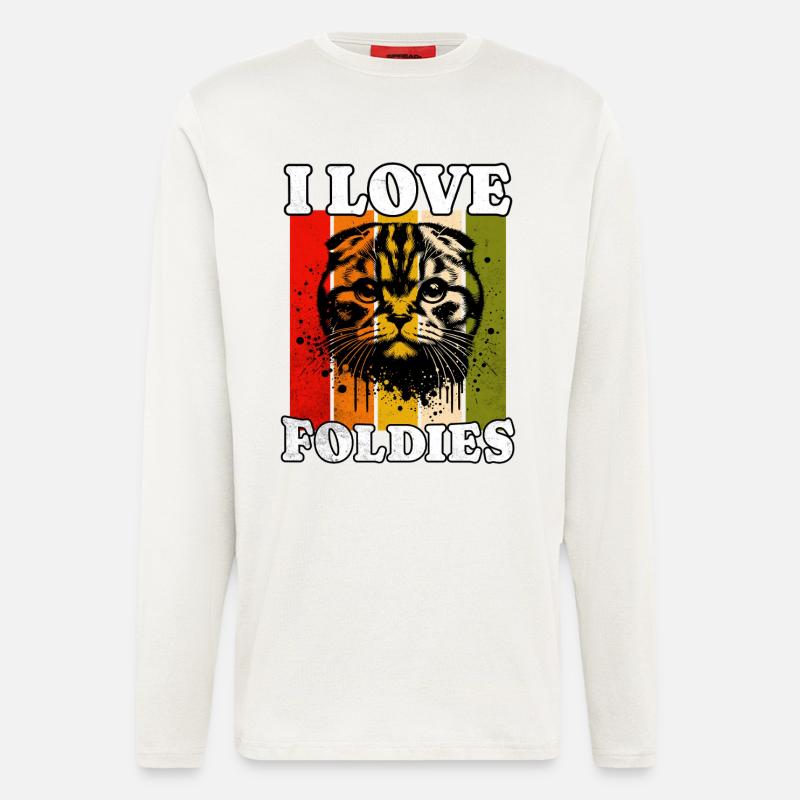 I Love Scottish Fold - Longsleeve - made by SPREAD  - OFF WHITE