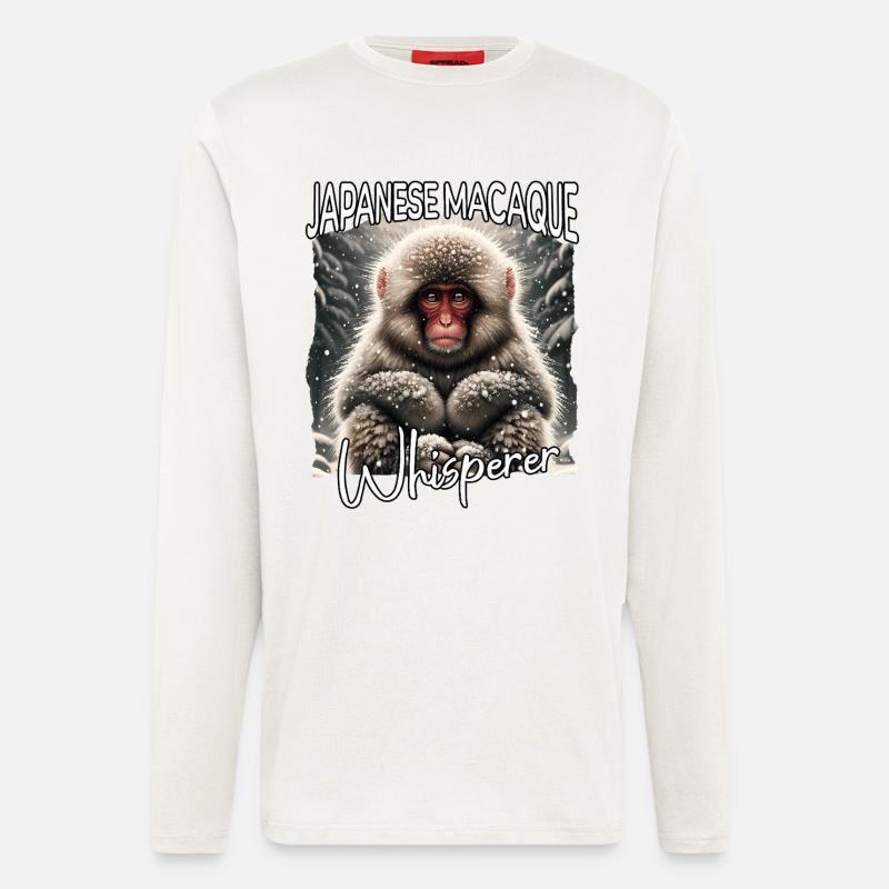 Japanmakak Flüsterer - Langarmshirt - made by SPREAD  - OFF WHITE