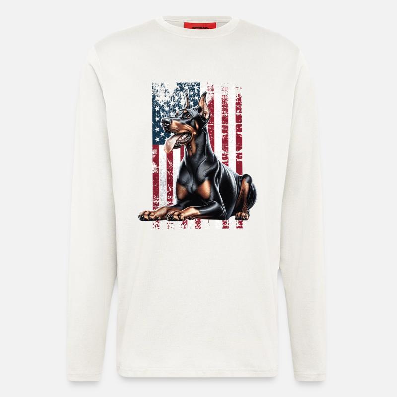 Doberman US Dobermann - Langarmshirt - made by SPREAD  - OFF WHITE