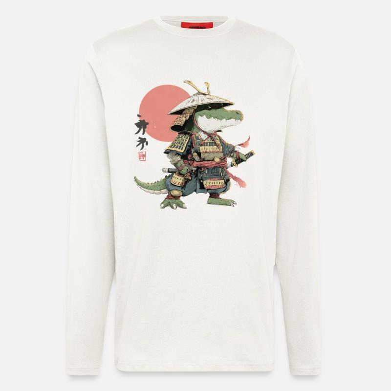 Samurai Alligator in Armor - Longsleeve - made by SPREAD  - OFF WHITE