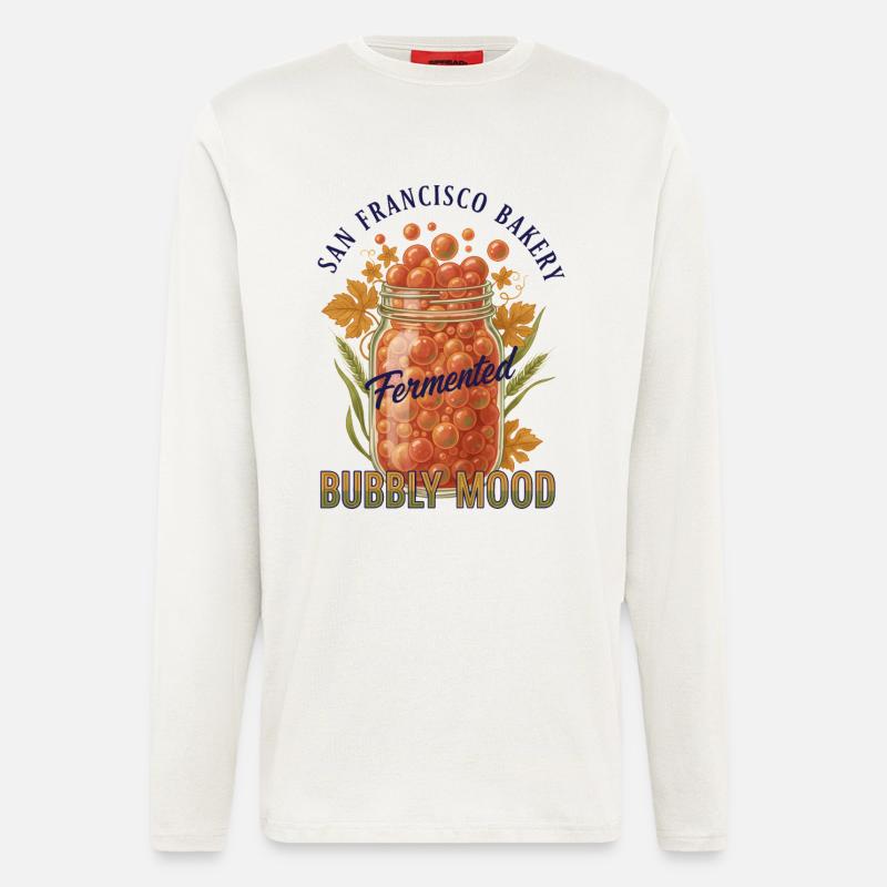 Sourdough Bread Baking Fermented Bubbly Mood - Longsleeve - made by SPREAD - OFF WHITE