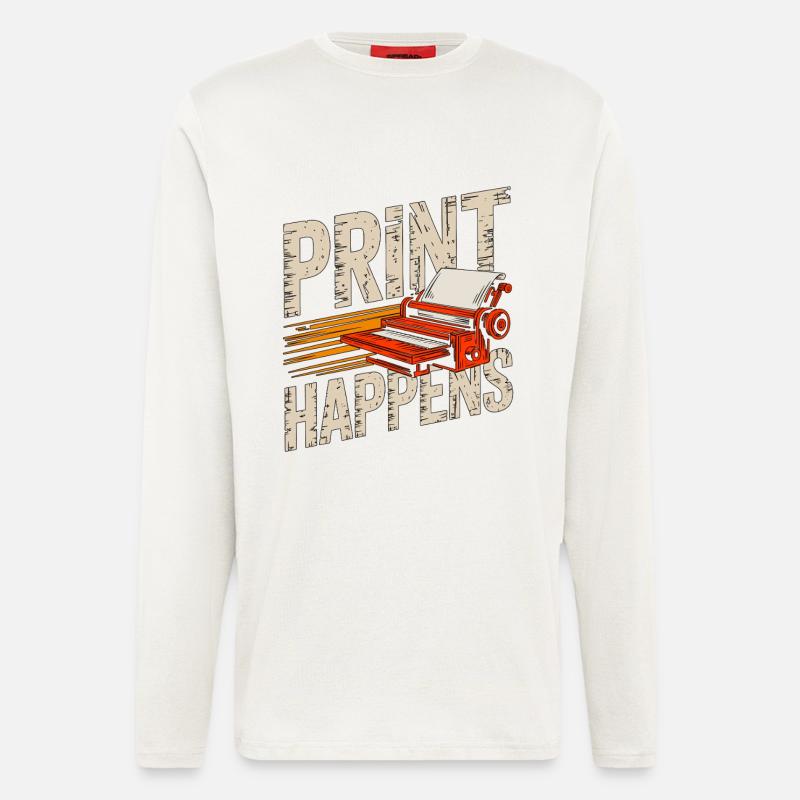 Print Designer Print Happens Creative Designer - Longsleeve - made by SPREAD  - OFF WHITE