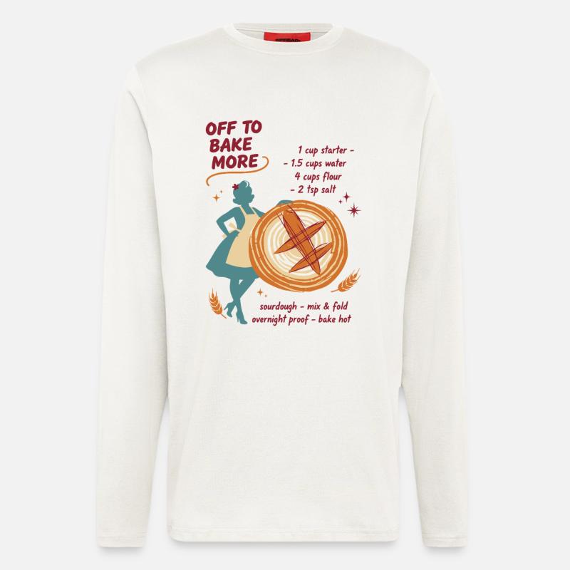 sourdough bread baking baker sourdough bread - Longsleeve - made by SPREAD - OFF WHITE