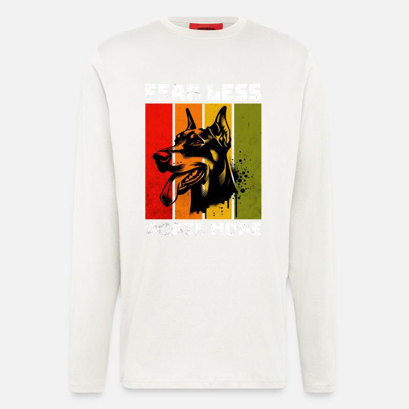 Doberman Dobermann - Langarmshirt - made by SPREAD  - OFF WHITE