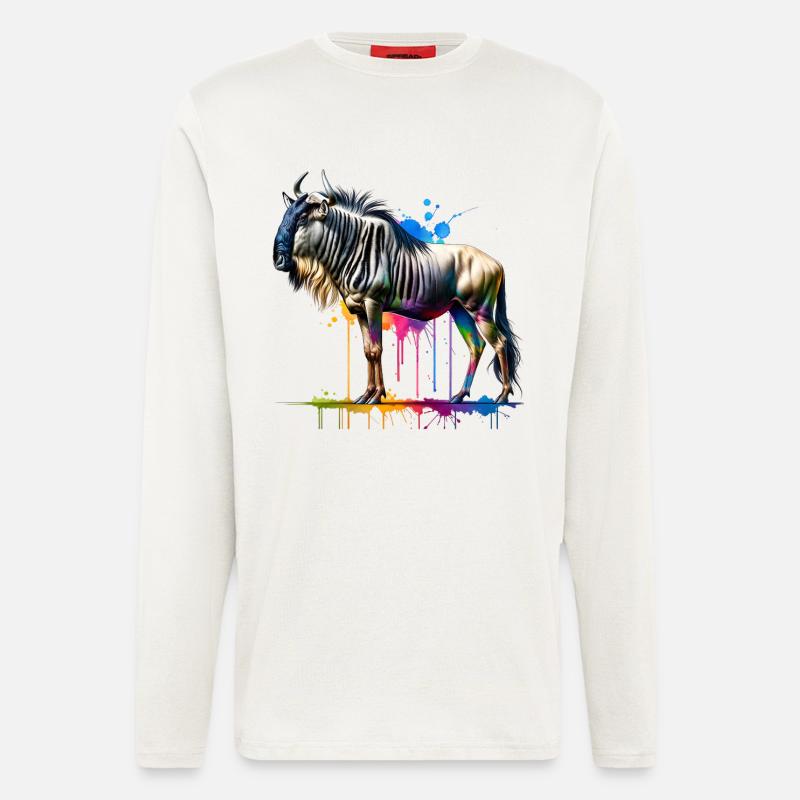 Cadeau GNU - Manches longues bio décontracté fabriqué en UE - OFF WHITE